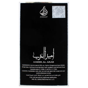 Lattafa Asdaaf Ameer Al Arab Eau de Parfum Spray for Men, 100 ml