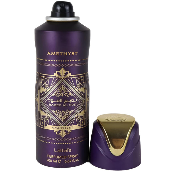Lattafa Bade'E Al Oud Amethyst Unisex Perfumed Body Spray, 200 ml/6.67 fl.oz.