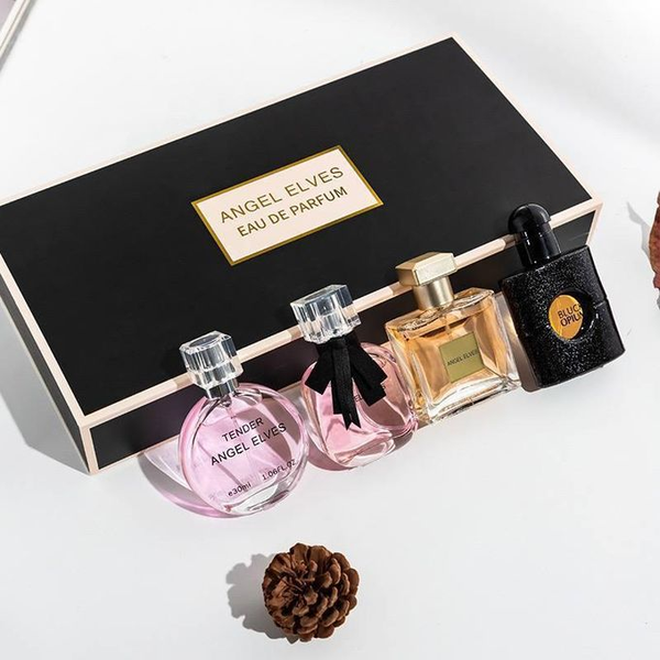 ANGEL ELVES Women's Perfume Gift Set, 4-Piece Luxury Fragrance Collection, 30ml×4, Long-Lasting Eau de Parfum, Elegant Design, Perfect for Gifting & Daily Wear