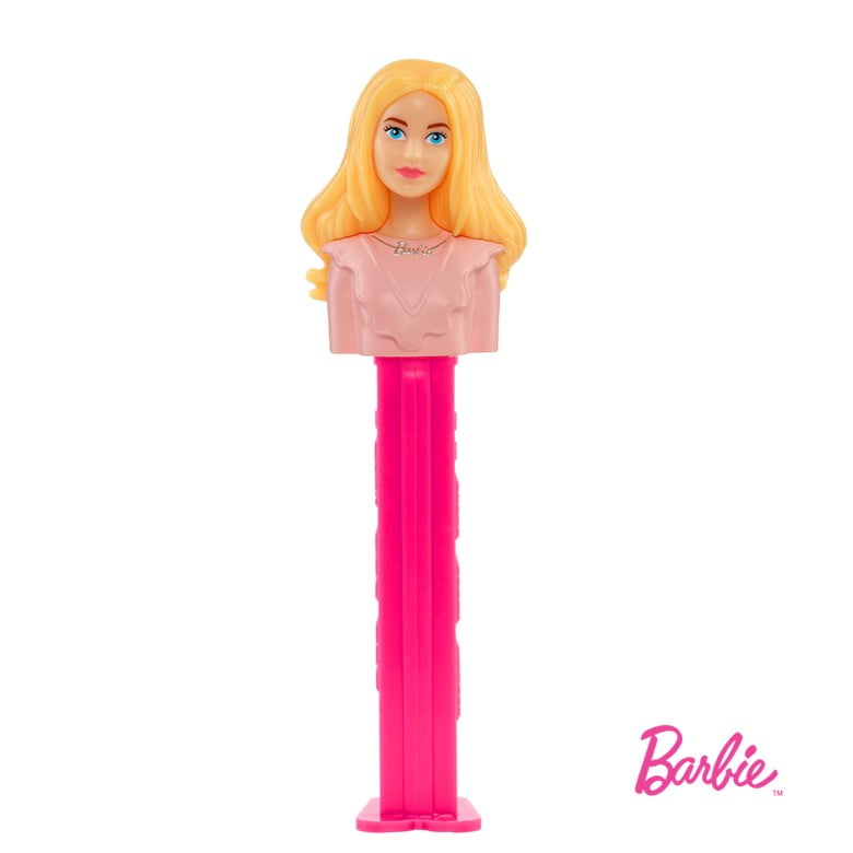 PEZ Barbie Collectable Candy Dispenser, Plus 3 Fruit Flavored Candy Refills, 0.87 Ounce Blister Pack