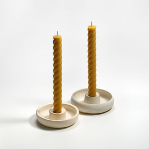 Greentree Home Candle, 10" Rope Unscented Taper Handmade Beeswax Candles