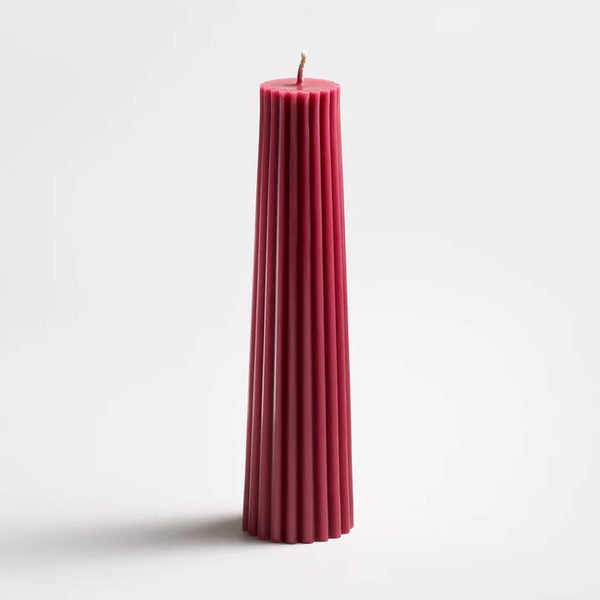 Greentree Home Candle, Petite Pillar Unscented Taper Handmade Beeswax Candles
