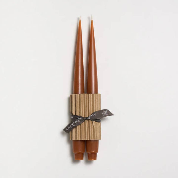 Greentree Home Candle, Apollo Unscented Taper Handmade Beeswax Candles