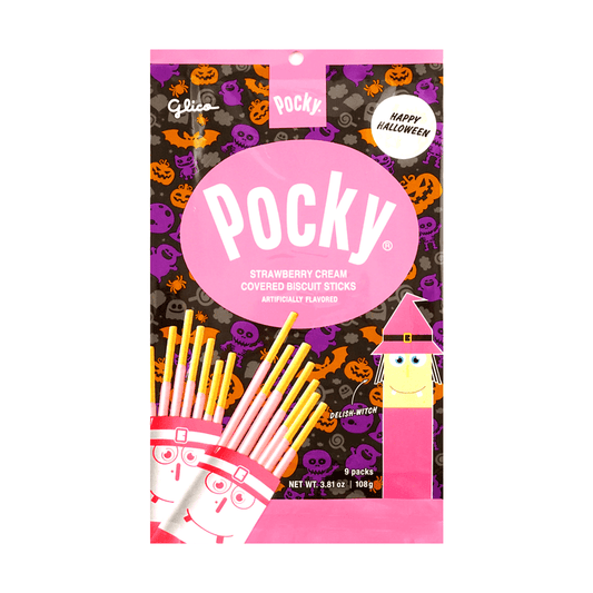 Pocky Halloween Cream Covered Biscuit Sticks, Strawberry Flavor, 3.81 Ounce Pack