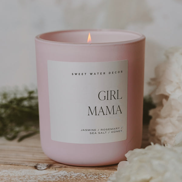 Sweet Water Decor Girl Mama 15 oz Soy Candle, Matte Jar