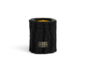 Volcano Black Charred Wooden Candleholder, Original Size