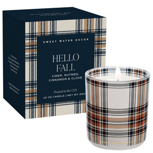Sweet Water Decor Hello Fall 12 oz Boxed Soy Candle