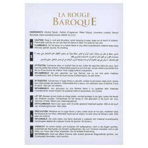 Maison Alhambra La Rouge Baroque Eau de Parfum Spray Unisex Perfume, 100 ml