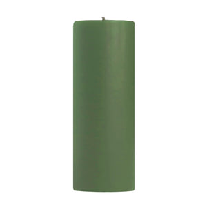 Unscented Pillar Candles, Colonial Green