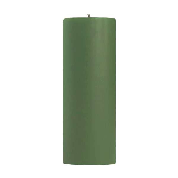 Unscented Pillar Candles, Colonial Green