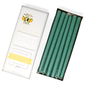 Mole Hollow Candles, 12" Unscented Taper Candle, Set of 12 - Choose from 39 Colors!