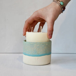 Riptide Candle Vessel + Wax Candle Refill