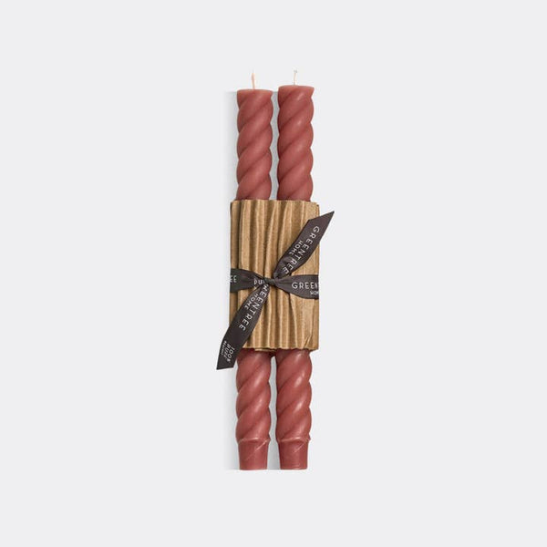 Greentree Home Candle, 10" Rope Unscented Taper Handmade Beeswax Candles