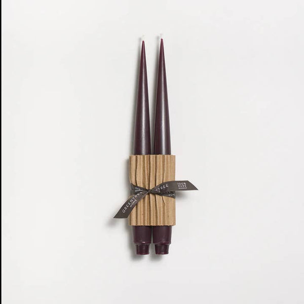 Greentree Home Candle, Apollo Unscented Taper Handmade Beeswax Candles