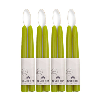 Hand-Dipped Beeswax Taper Candles - Bulk 4-Pair Bundle