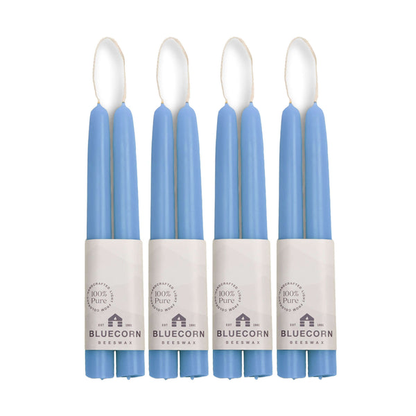 Hand-Dipped Beeswax Taper Candles - Bulk 4-Pair Bundle