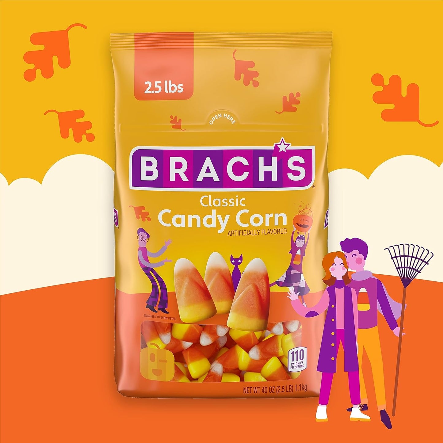 Brach's Classic Candy Corn, Halloween Corn, 40 Ounce (2.5 LB) Bag