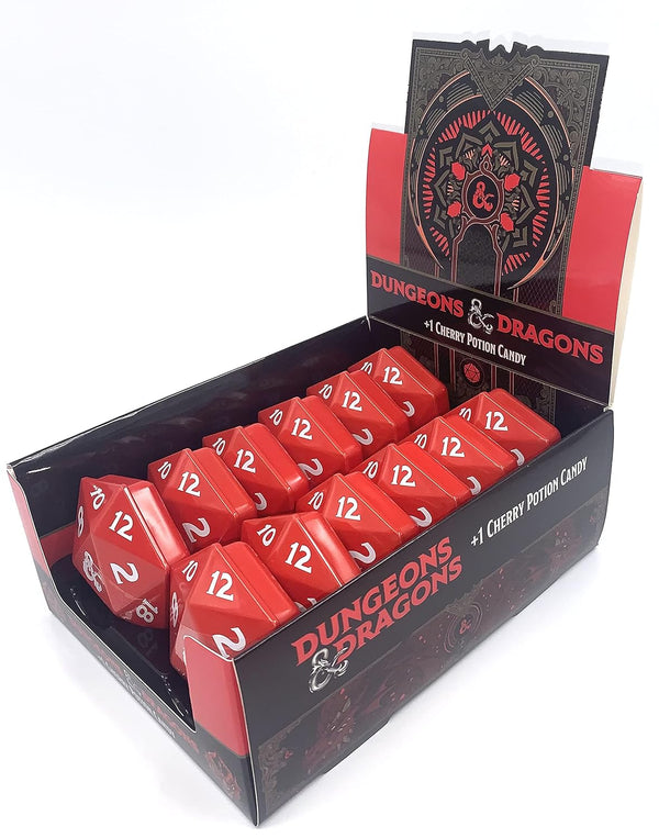 Dungeons and Dragons D20 +1 Cherry Potion Hard Candy, 1.2 Ounce Tin