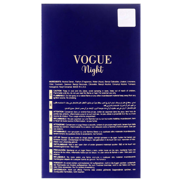 Maison Alhambra Vogue Night Eau de Parfum Spray for Women, 100 ml