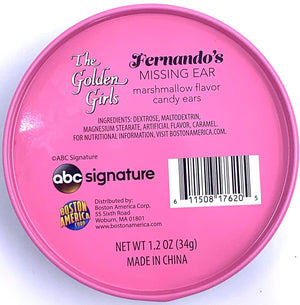 The Golden Girls Fernando Missing Ear Shaped Candy, 1.2 Ounce Tin - 12 Count Display Box