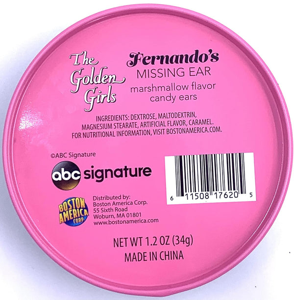 The Golden Girls Fernando Missing Ear Shaped Candy, 1.2 Ounce Tin - 12 Count Display Box