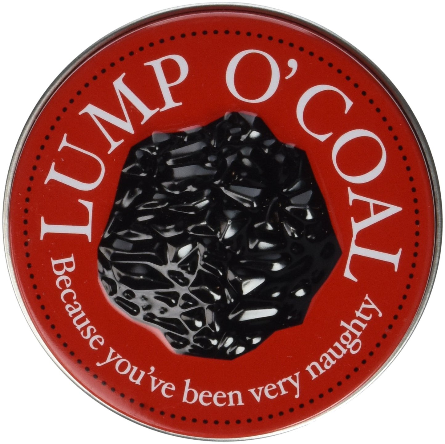 Holiday Lump O’ Coal Gum Candy, 1 Ounce Tin - 12 Count Display Box