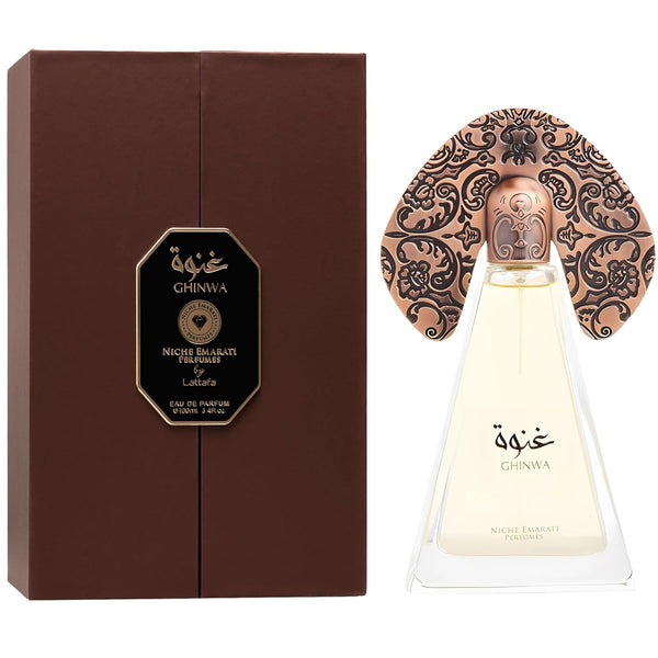 Lattafa Niche Emarati Ghinwa Eau de Parfum Spray Unisex Perfume, 100 ml