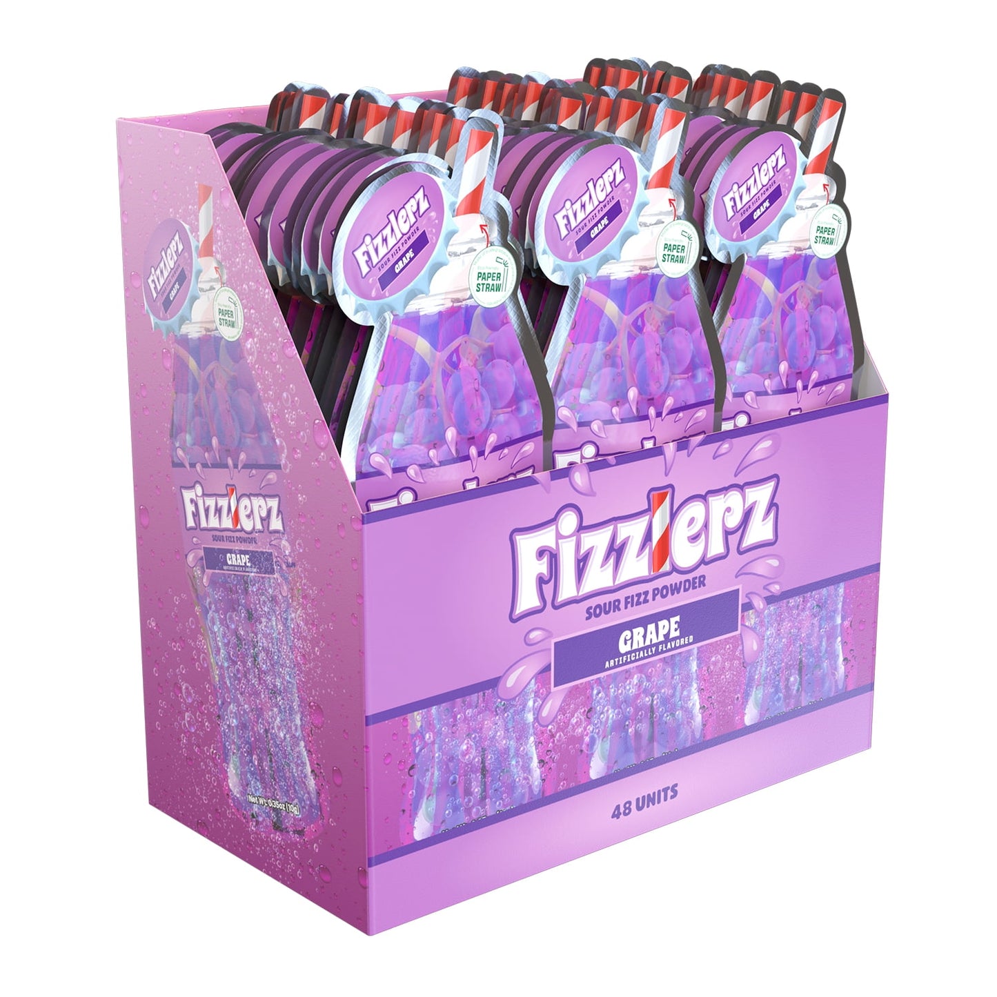 That's Sweet Fizzlerz, Sour Fizz Powder,0.35 Ounce - 48 Count Display Box