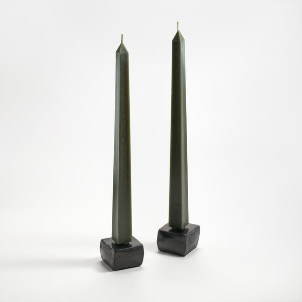 Greentree Home Candle, 16" Square Unscented Taper Handmade Beeswax Candles