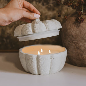Sweet Water Decor Pumpkin Jar Soy Candle, 13.5 oz - Cashmere and Vanilla