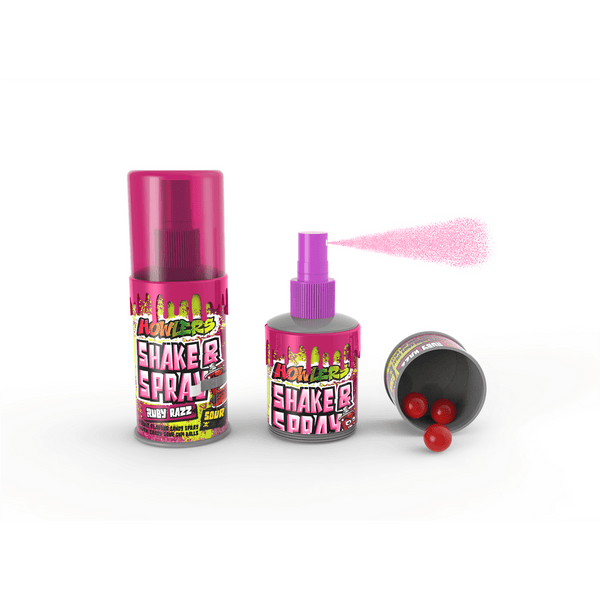 Alberts Howlers Shake and Spray, Sour Spray with Crazy Sour Gumballs 2.03 Ounce - 12 Count Display Box