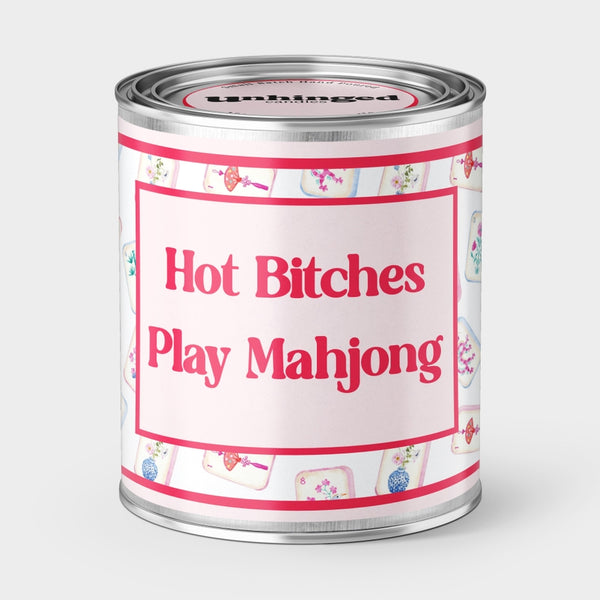 Hot Bitches Play Mahjong Soy Candle