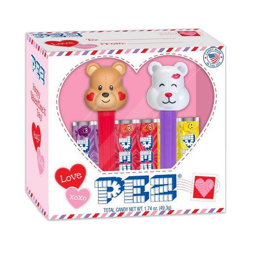 PEZ Valentine's Day Bears Dispensers Twin Pack Gift Box