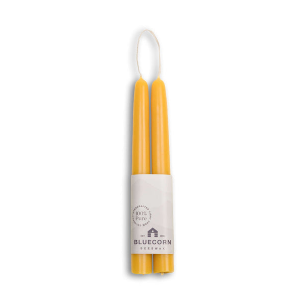Beeswax Taper Candles - Hand-Dipped - 1 Pair