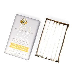 Mole Hollow Candles, 8" Unscented Taper Candle, Set of 12 - Choose from 40 Colors!