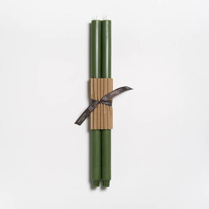 Greentree Home Candle, 18" Fluted Unscented Taper Handmade Beeswax Candles