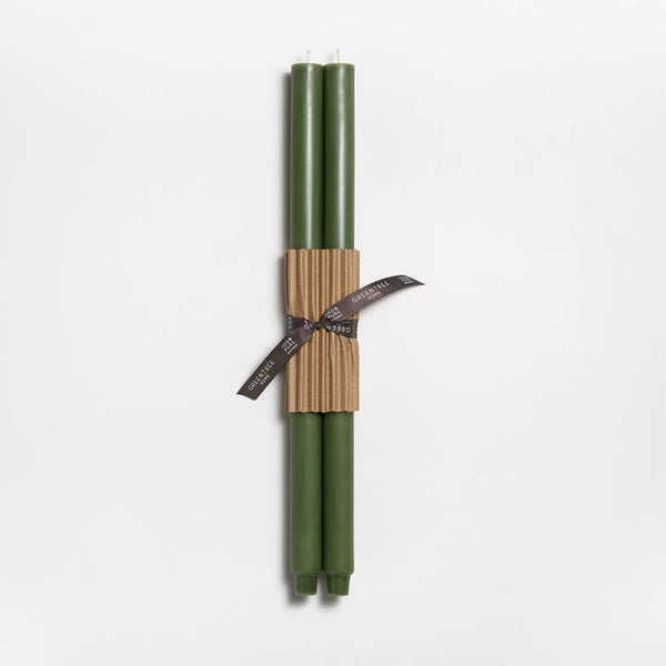 Greentree Home Candle, 18" Fluted Unscented Taper Handmade Beeswax Candles