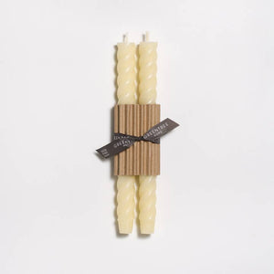 Greentree Home Candle, 10" Rope Unscented Taper Handmade Beeswax Candles