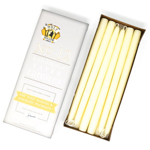 Mole Hollow Candles, 12" Unscented Taper Candle, Set of 12 - Choose from 39 Colors!