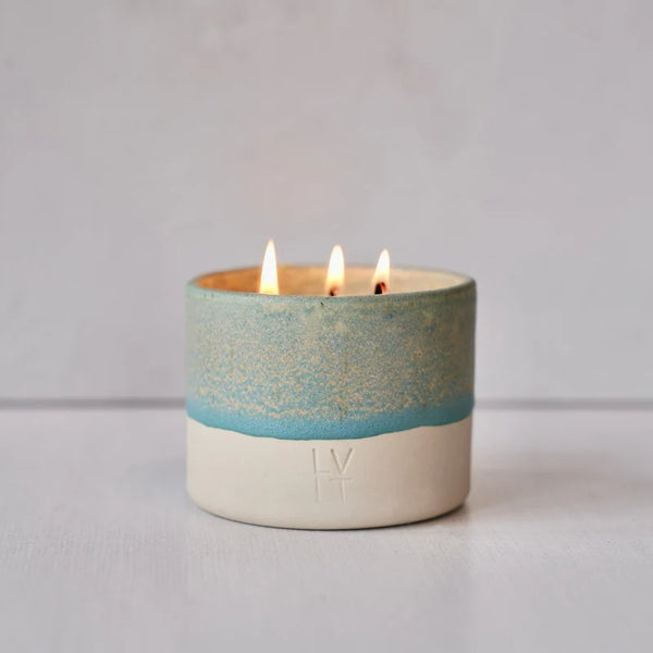 Riptide Candle Vessel + Wax Candle Refill