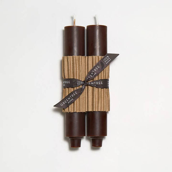 Greentree Home Candle, 9" Column Unscented Taper Handmade Beeswax Candles