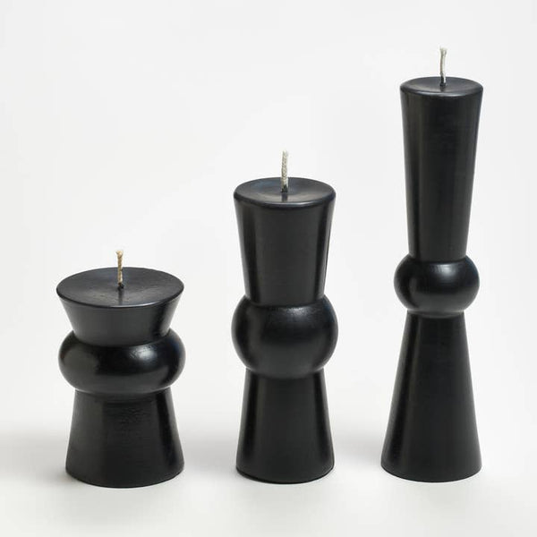 Greentree Home Candle, Josee Pillars Unscented Handmade Beeswax Sculptural Candles