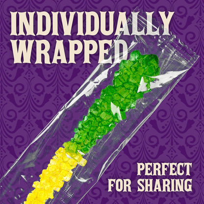 Rocksicles, Rainbow Colored Rock Crystal Candy Sticks, 0.6 Ounce Each Stick