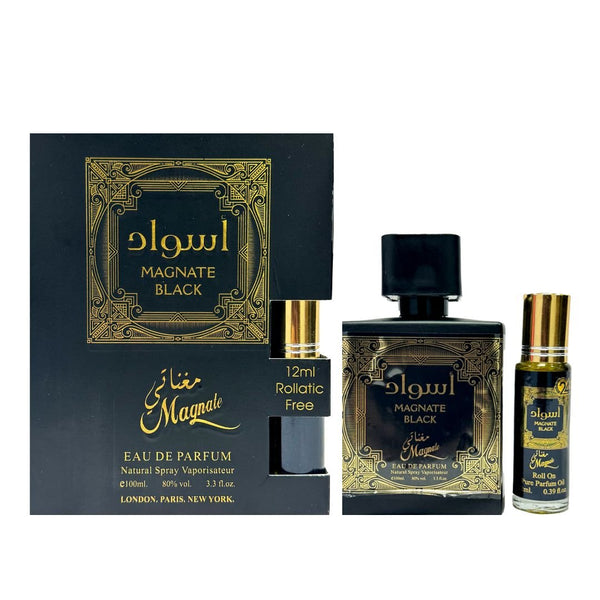 Magnate Black Eau De Parfum Unisex Perfume Spray, 100 ml + Pure Oil, 12 ml
