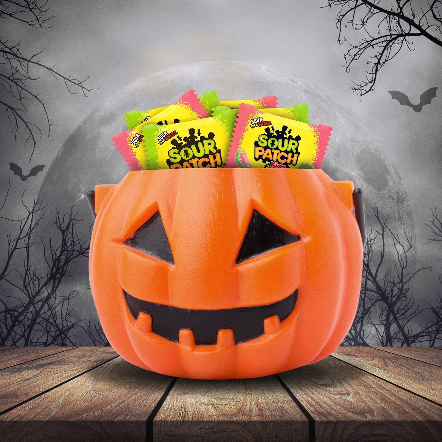 SOUR PATCH KIDS Original & Watermelon Halloween Candy Variety Pack, 40 Trick or Treat Bags