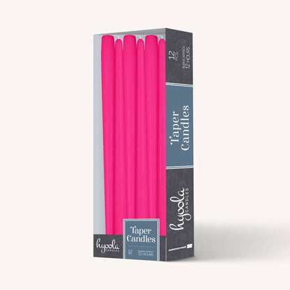Fuschia Taper Candles - 14 Inch - 12 Pack