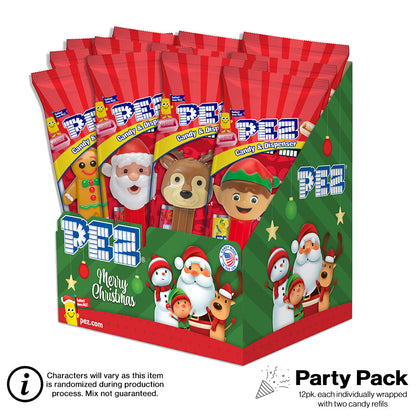 Pez Candy Dispenser Winter Christmas Holiday - 12 Count Display Pack