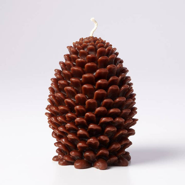 Greentree Home Candle, Jumbo Pine Cone Unscented Handmade Beeswax Sculptural Candles
