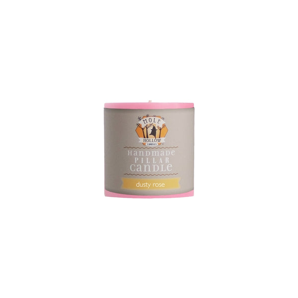 Unscented Pillar Candles, Dusty Rose