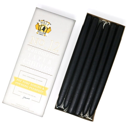 Mole Hollow Candles, 12" Unscented Taper Candle, Set of 12 - Choose from 39 Colors!